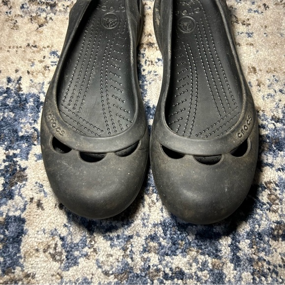 Crocs Jayna Black Slingback Slip On Flats Size 8 - Picture 6 of 11